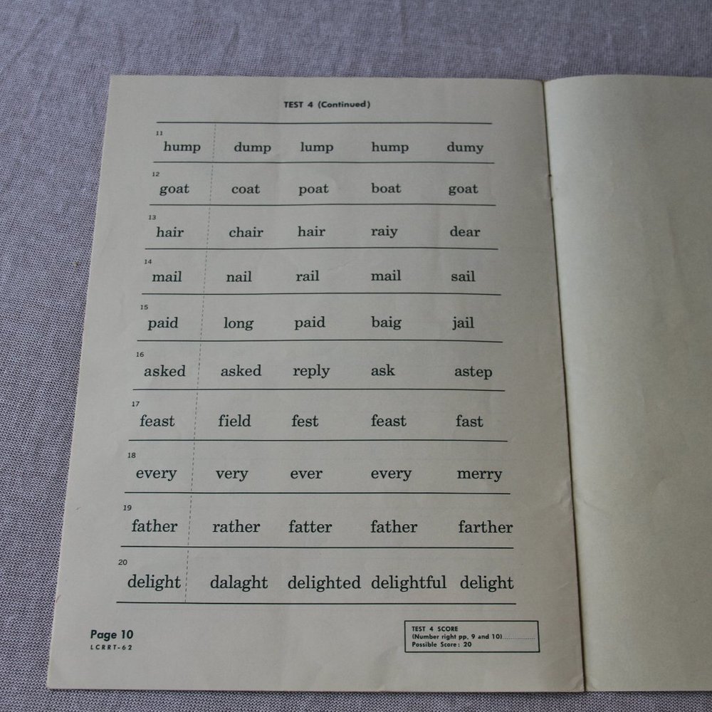 1896 Antique Spelling Book and a 1962 Reading Assessment - Picture 15 of 15